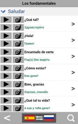 Spanish to Russian talking phrasebook translator android App screenshot 1